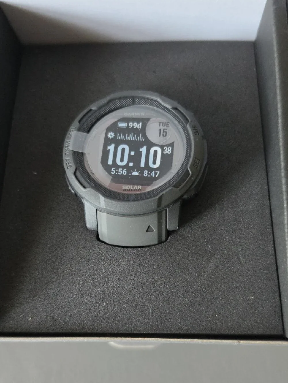 garmin Instinct 2 Solar Rugged GPS Smartwatch - Gray/Black